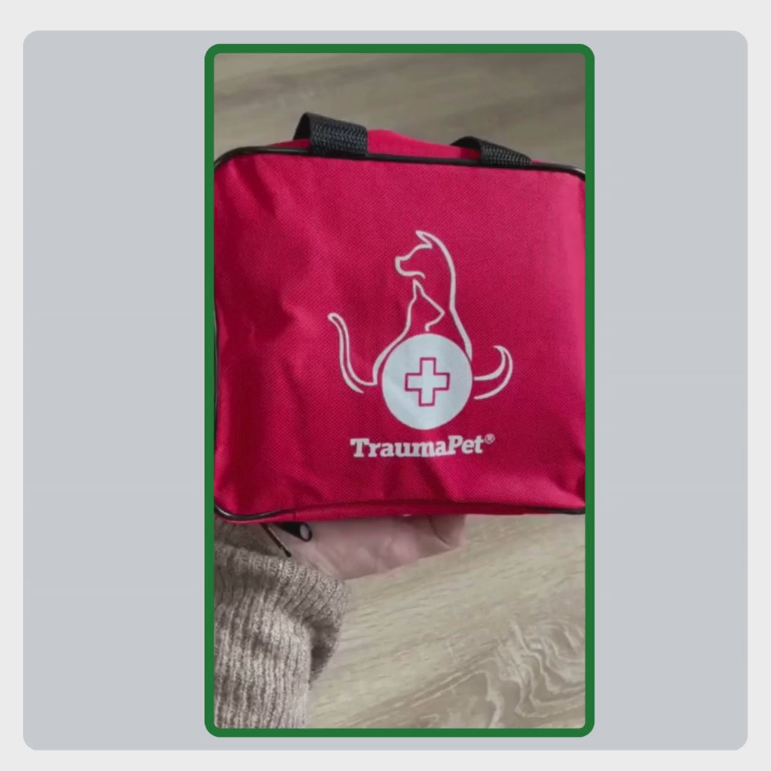 Video mit Erklärung zur Anwendung des TraumaPet Pflegesets. Die richtigen Werkzeuge auswählen, Wunden versorgen, Verbände anlegen und alles übersichtlich verstauen.